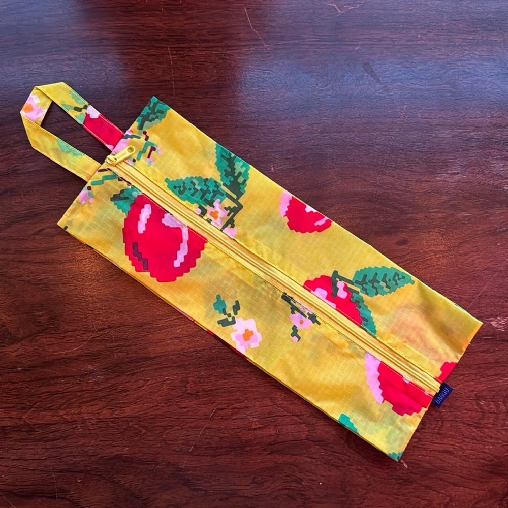Medium Baggu 3D pouch needlepoint fruit